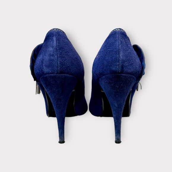 Vintage 1980’s Wild Night Blue Pumps - Picture 4 of 7